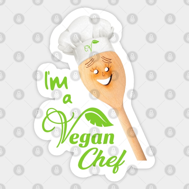 I'm a Vegan Chef Sticker by RiverPhildon